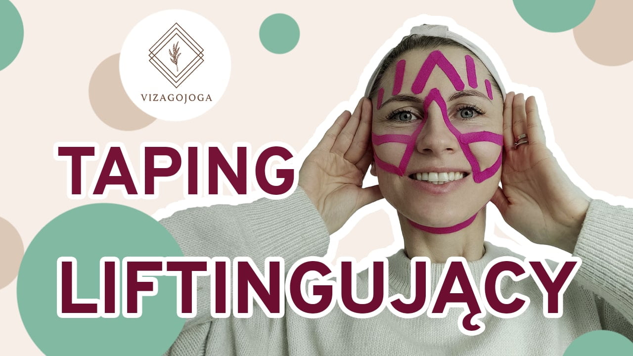 Liftingujący taping twarzy