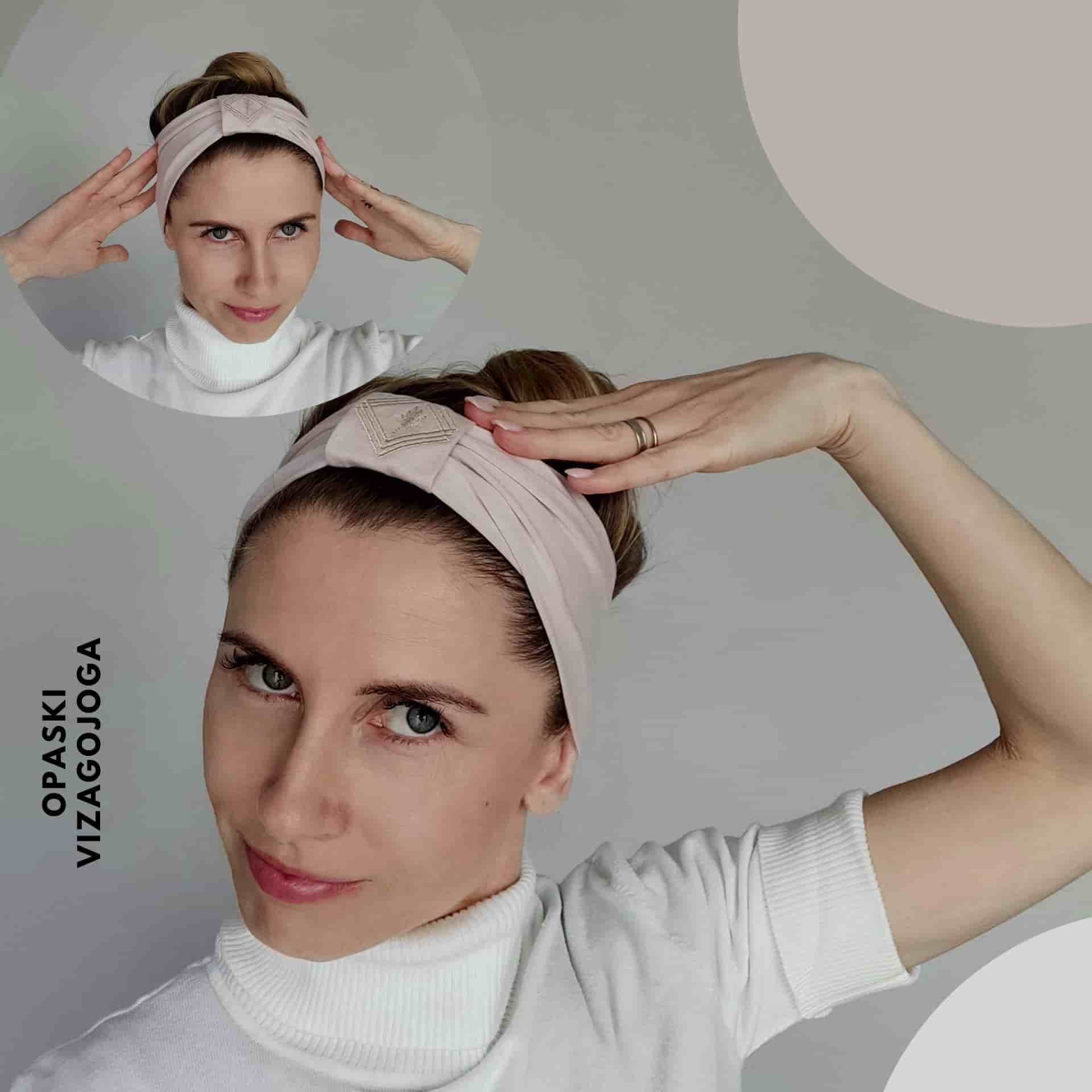 Opaska bawełniana do jogi twarzy